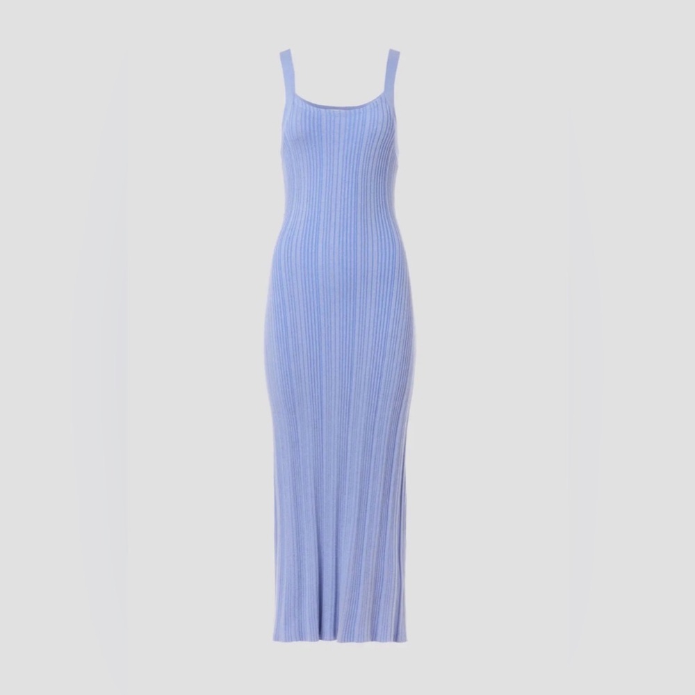 MAJESTIC FILATURES blue knit tank dress